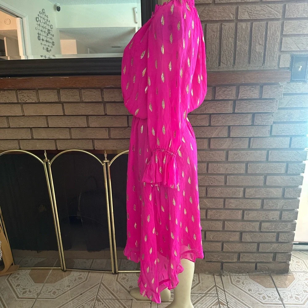 Lilly Pulitzer Vibrant Pink Asymmetrical Dress - Picture 4 of 9